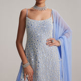Dew Blue Kurta & Sharara Set