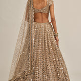Beige Mirror Lehenga Set