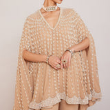 Beige Cape and Pants