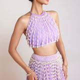Lilac Chandelier Pearl Lehenga
