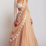 Beige Pearl Embellished Lehenga