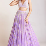 Lilac Chandelier Pearl Lehenga