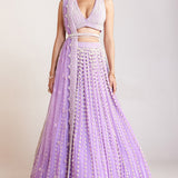 Lilac Chandelier Pearl Lehenga