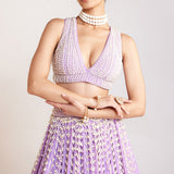 Lilac Chandelier Pearl Lehenga