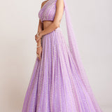Lilac Pearl Embellished Lehenga
