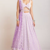 Lilac Pearl Drop Lehenga