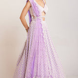 Lilac Pearl Drop Lehenga