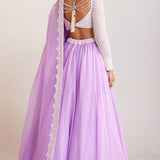 Lilac Pearl Embellished Lehenga