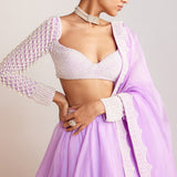 Lilac Pearl Embellished Lehenga