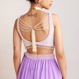 Lilac Embellished Sharara Set