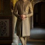 Antique Gold Sherwani Set