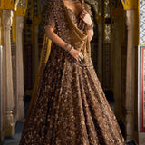 Bronze Tissue Lehenga Set