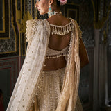 Ivory Gold Pearl Lehenga Set