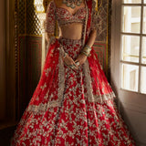 Red Zardosi Lehenga Set