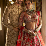 Red Zardosi Lehenga Set