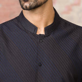 Black Shirt Cotton Kurta Set