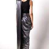 Shimmer Ganji with Waterfall Sari