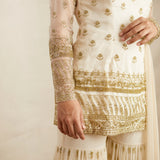 Off White Kurti and Sharara