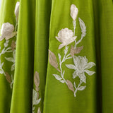 Green Embroidered Chanderi Anarkali Set