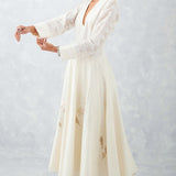 Ivory Embroidered Chanderi Anarkali Set