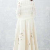 Ivory Embroidered Chanderi Anarkali Set