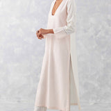 Ivory Pink Pin tucks Embroidered Kurta Set