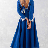 Blue Embroidered Anarkali Set