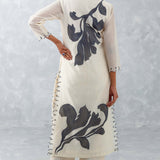 Ivory Hand Painted Chanderi Kurta Set