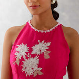 Fuchsia Embroidered Sharara Set