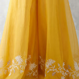 Mango Yellow Embroidered Sharara Set