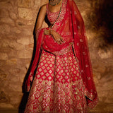 Mani Lehenga - Red