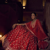 Gul Bano Lehenga - Red