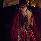 Gul Bano Lehenga - Red