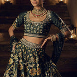 Kimaya Lehenga - Green