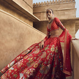 Visvam Lehenga - Red