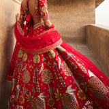 Visvam Lehenga - Red