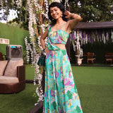 Aqua Kuno Bustier Drape Skirt Set