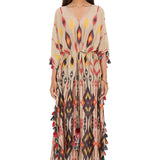 Mexico Print Silkmul Kaftan
