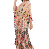 Mexico Print Silkmul Kaftan