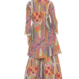 Minal African Print Overlap Top With Palazzo
