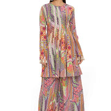 Irha African Print Crepe Top With Palazzo