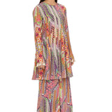 Irha African Print Crepe Top With Palazzo