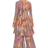 Irha African Print Crepe Top With Palazzo