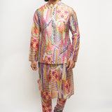 Faiz African Multi Colour Kurta Set