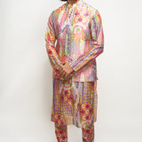 Faiz African Multi Colour Kurta Set