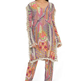 Zunaira African Print Top and Cigarette Pant Set