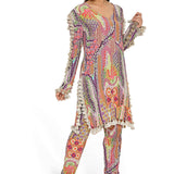 Zunaira African Print Top and Cigarette Pant Set