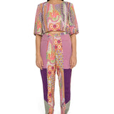 Hifza African Print Top With Printed Colourblock Pants
