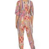 Hifza African Print Top With Printed Colourblock Pants