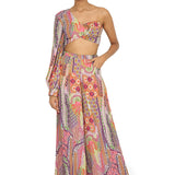 Juveria African Print One Shoulder Top With Palazzo